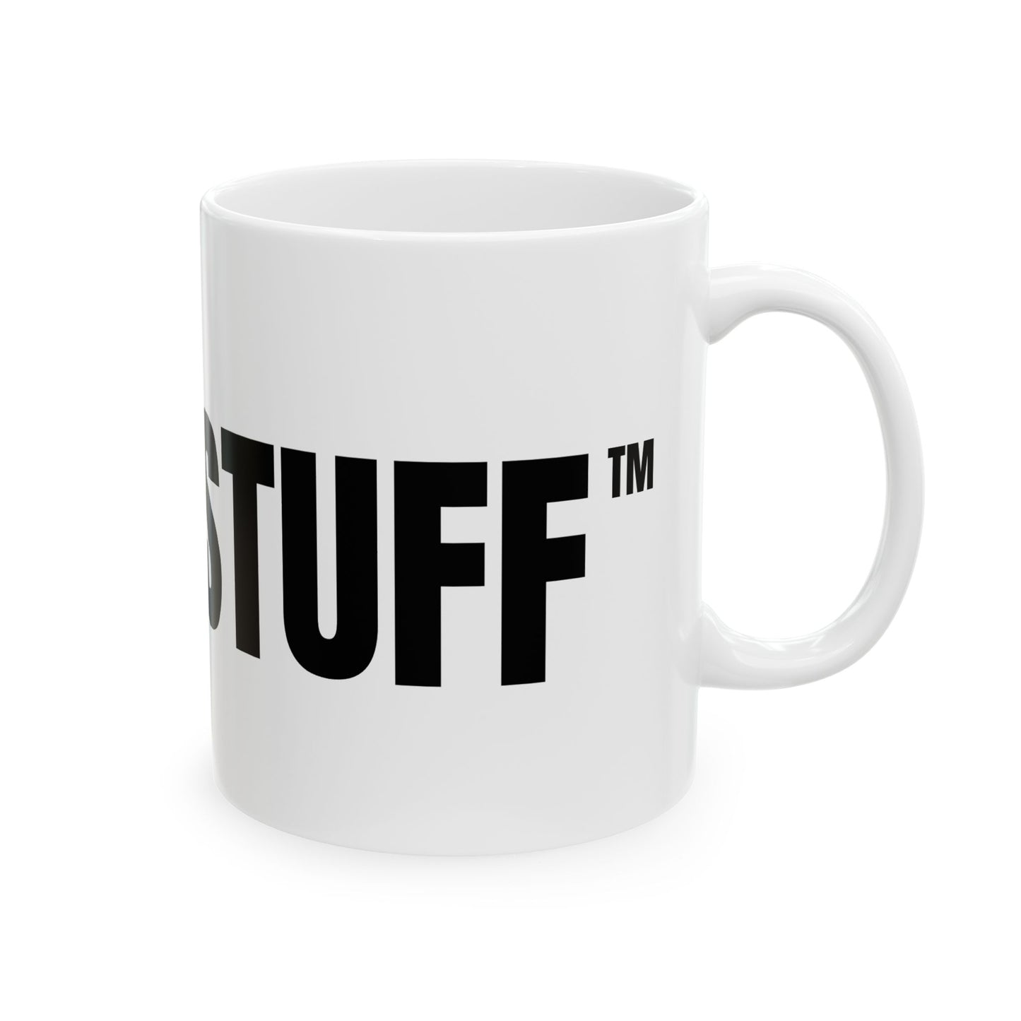 DAD'S STUFF Mug | Bold Black Text Ceramic Coffee Cup